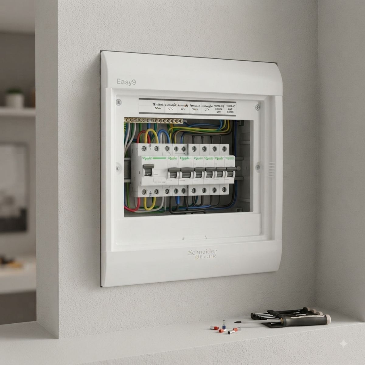 Quadro de Distribuição 8 Disjuntores de Embutir Easy9 Schneider