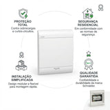 Quadro de Distribuição 8 Disjuntores de Embutir Easy9 Schneider