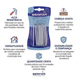 Cartela Prego de Aço 3,40 x 70 mm com Cabeça 10 Peças BemFixa