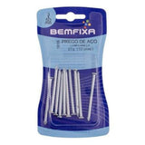 Cartela Prego de Aço 3,00 x 50mm com Cabeça 10 Peças BemFixa