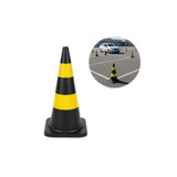 Cone de Sinalização PVC Amarelo e Preto 50 cm Worker