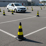 Cone de Sinalização PVC Amarelo e Preto 50 cm Worker
