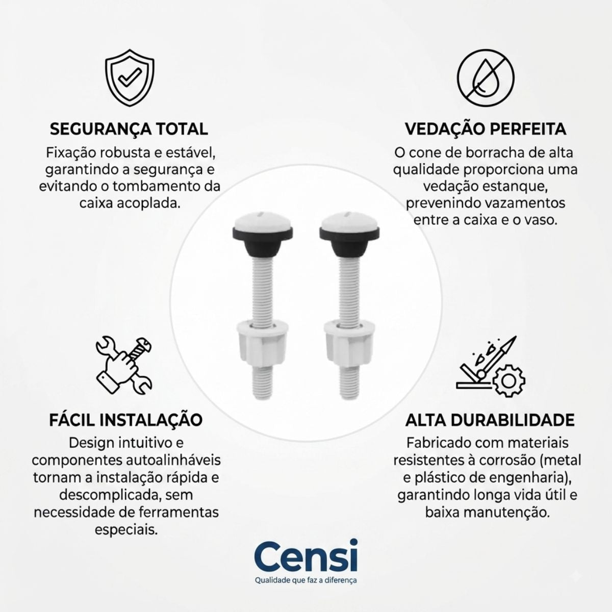 Conjunto de Fixação para Caixa Acoplada Censi