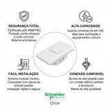Conjunto de Interruptor Simples 10A Branco Orion Schneider