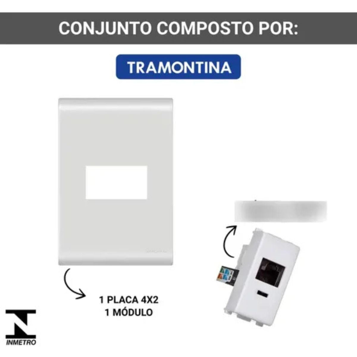 Conjunto Tomada de Telefone RJ11 Liz Tramontina