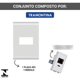 Conjunto Tomada de Telefone RJ11 Liz Tramontina