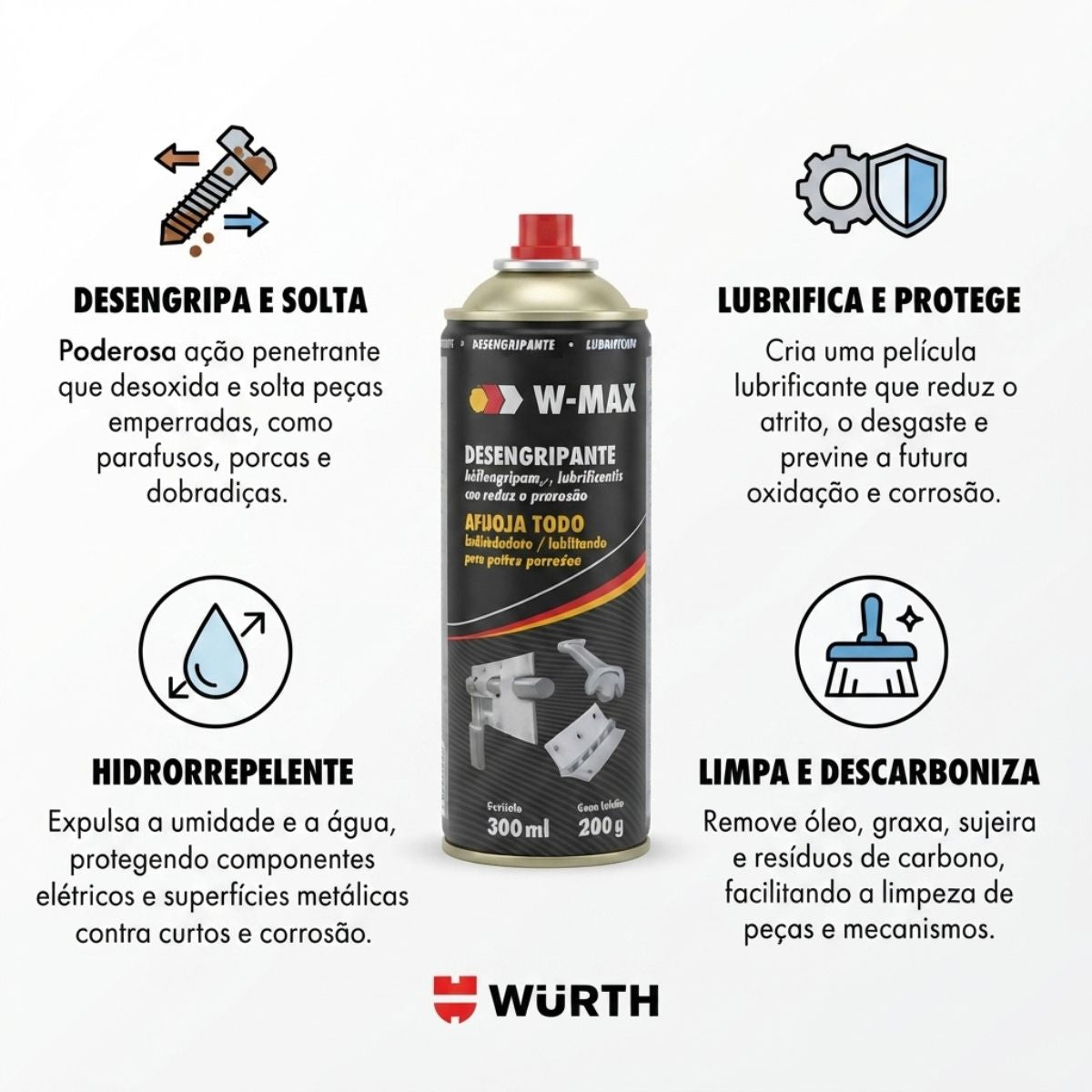 Desengripante Spray W-MAX 300 ml Wurth