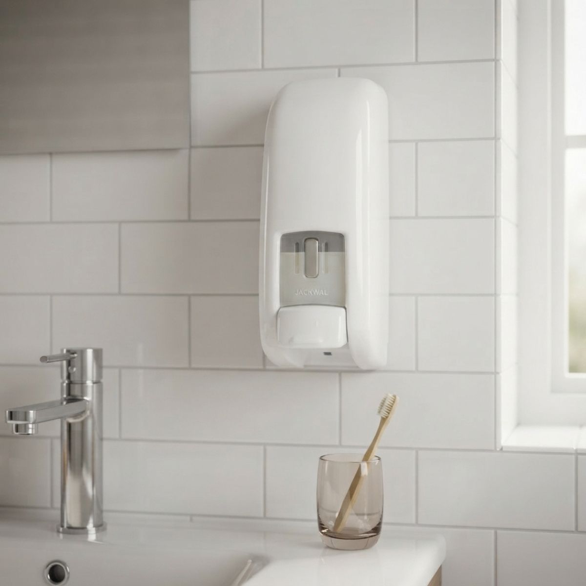 Dispensador Branco para Sabonete Líquido 480 ml Jackwal