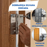 Dobradiça 850 Pino Solto 2.1/2" Zincada Silvana