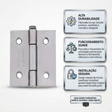 Dobradiça 850 Pino Solto 1.1/2" Zincada Silvana