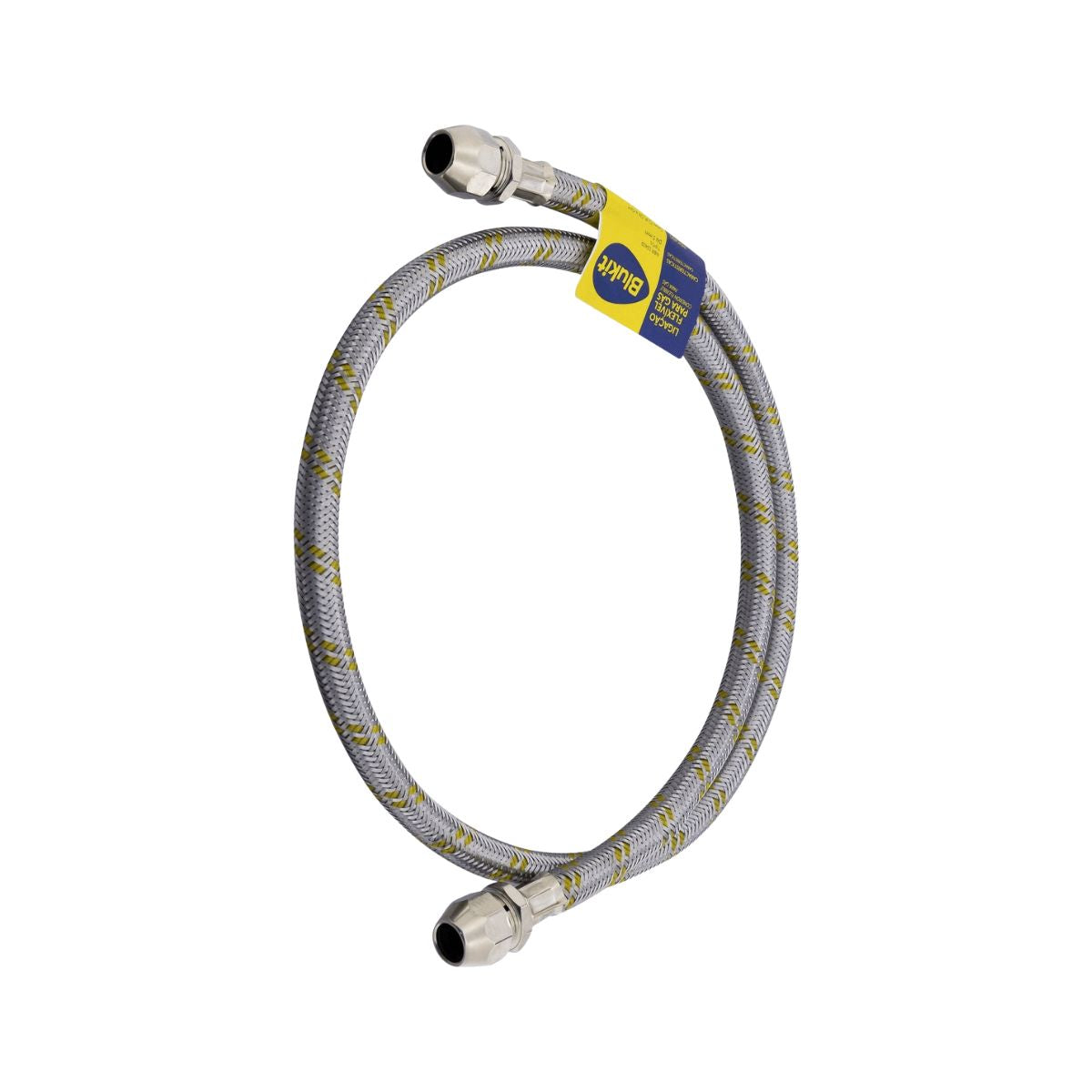 Engate Flexível Aço Inox para Gás M x F 1/2" 200cm Blukit