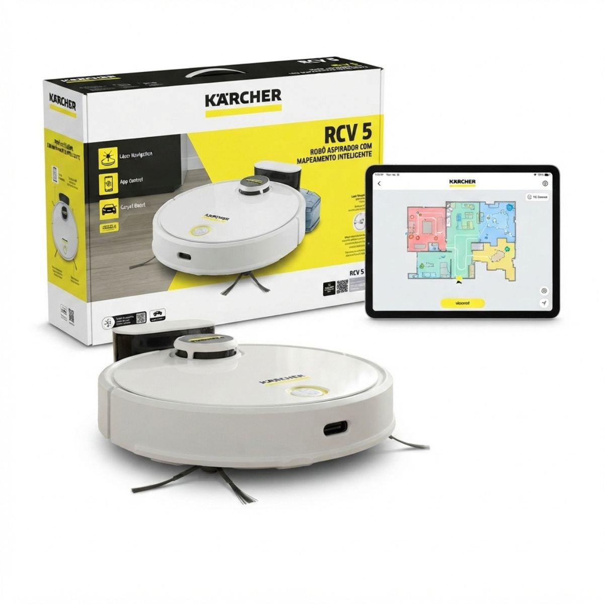 Robô Aspirador de Pó RCV 3 com Mapeamento Inteligente  Kärcher