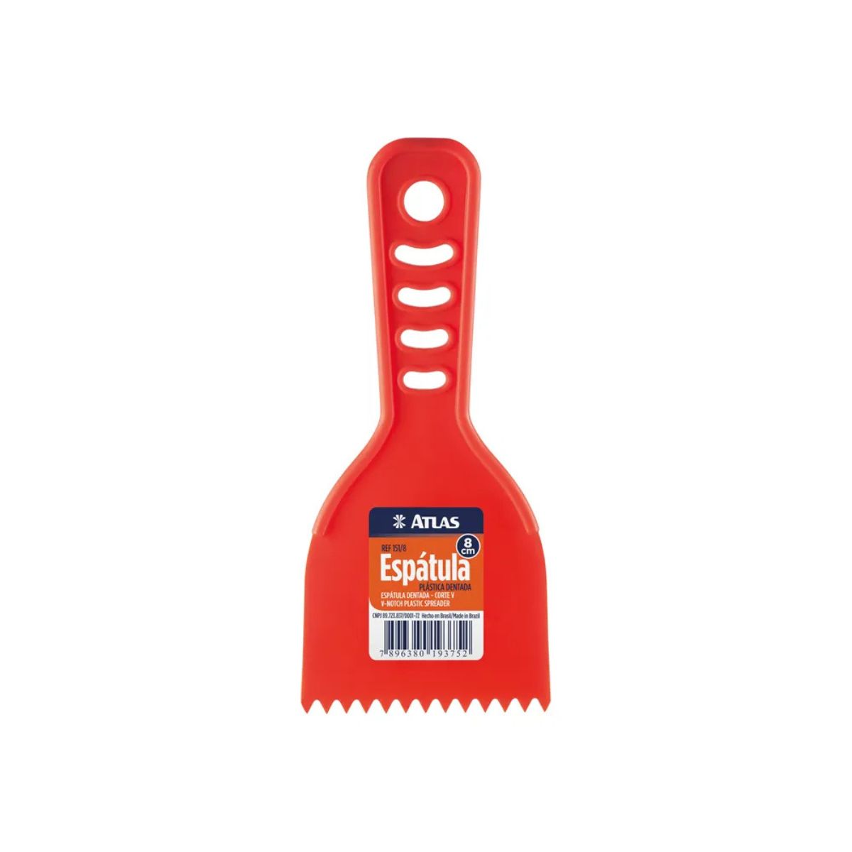 Espatula Plastica Dentada 8cm Atlas