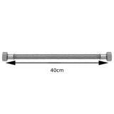 Engate Flexível Inox 1/2" Macho x Fêmea Alta Vazão 40 cm Blukit
