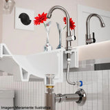 Engate Flexível Inox 1/2" Macho x Fêmea Alta Vazão 40 cm Blukit