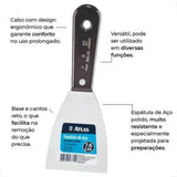 Espátula de Aço Polido 3,5 cm com Cabo Plástico Atlas