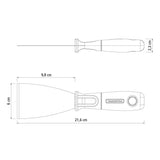 Espátula de Aço Polido 6,4 cm com Cabo Plástico Atlas