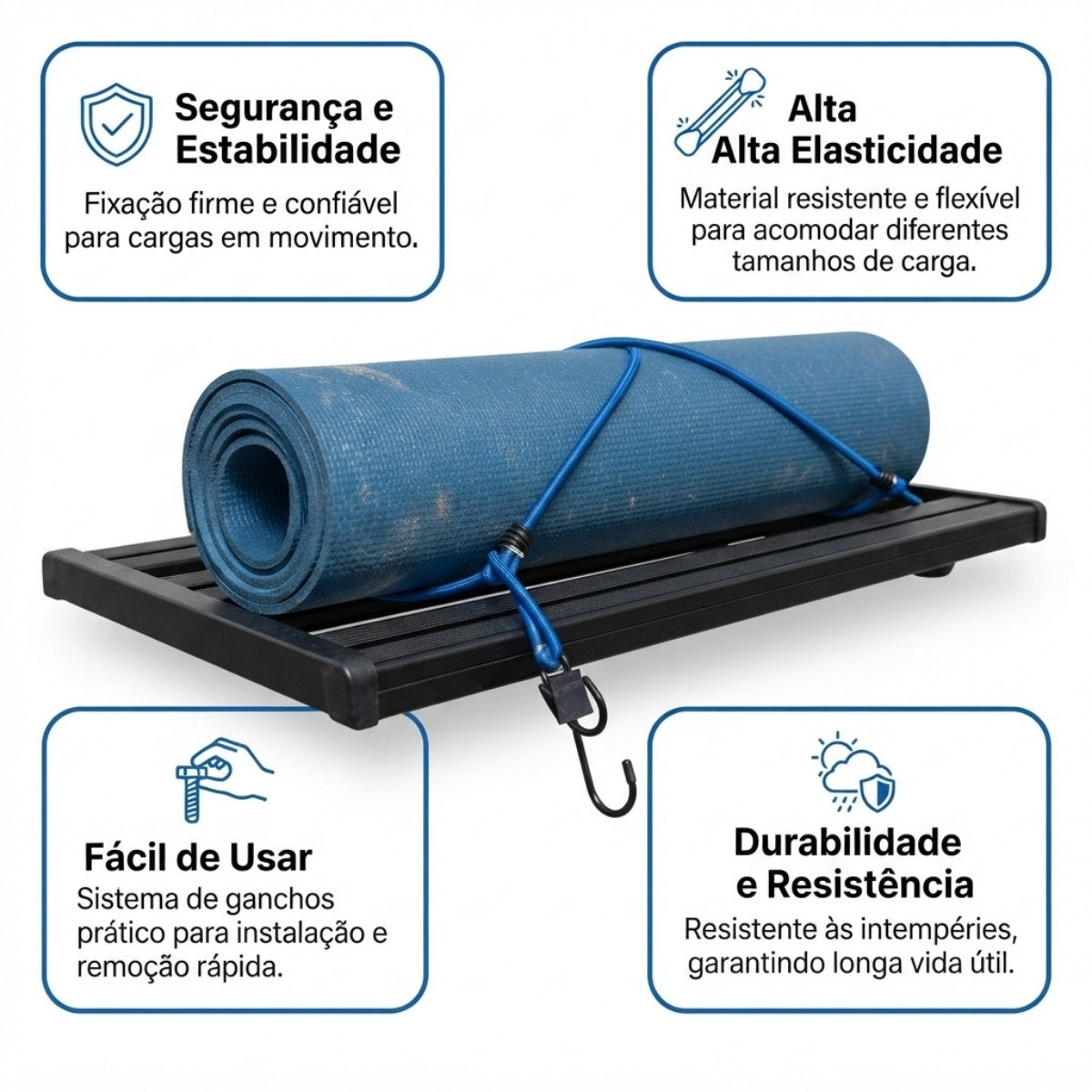 Extensor para Bagageiro Azul 1 m Worker