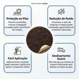 Feltro Adesivo para Móveis Redondo 50 mm Kattar