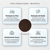 Feltro Adesivo para Móveis Redondo 40 mm Kattar