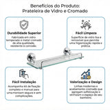 Prateleira de Vidro Nova Drops Jackwal