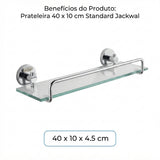 Prateleira Standard 40 x 10 cm Altura 4,5 cm Jackwal