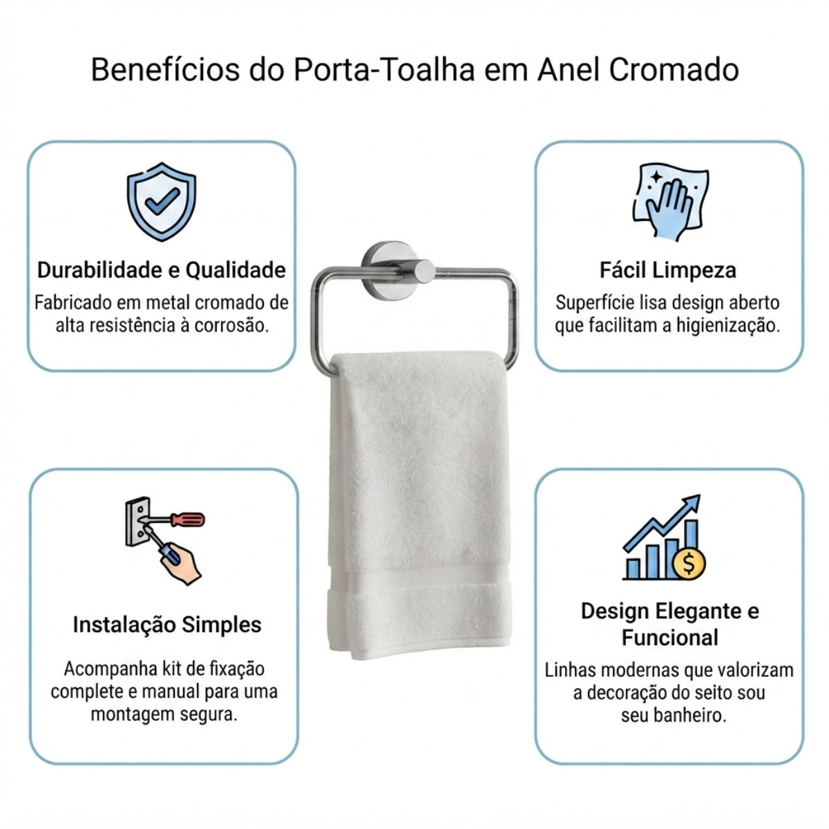 Porta Toalha Pequeno Nova Drops Jackwal
