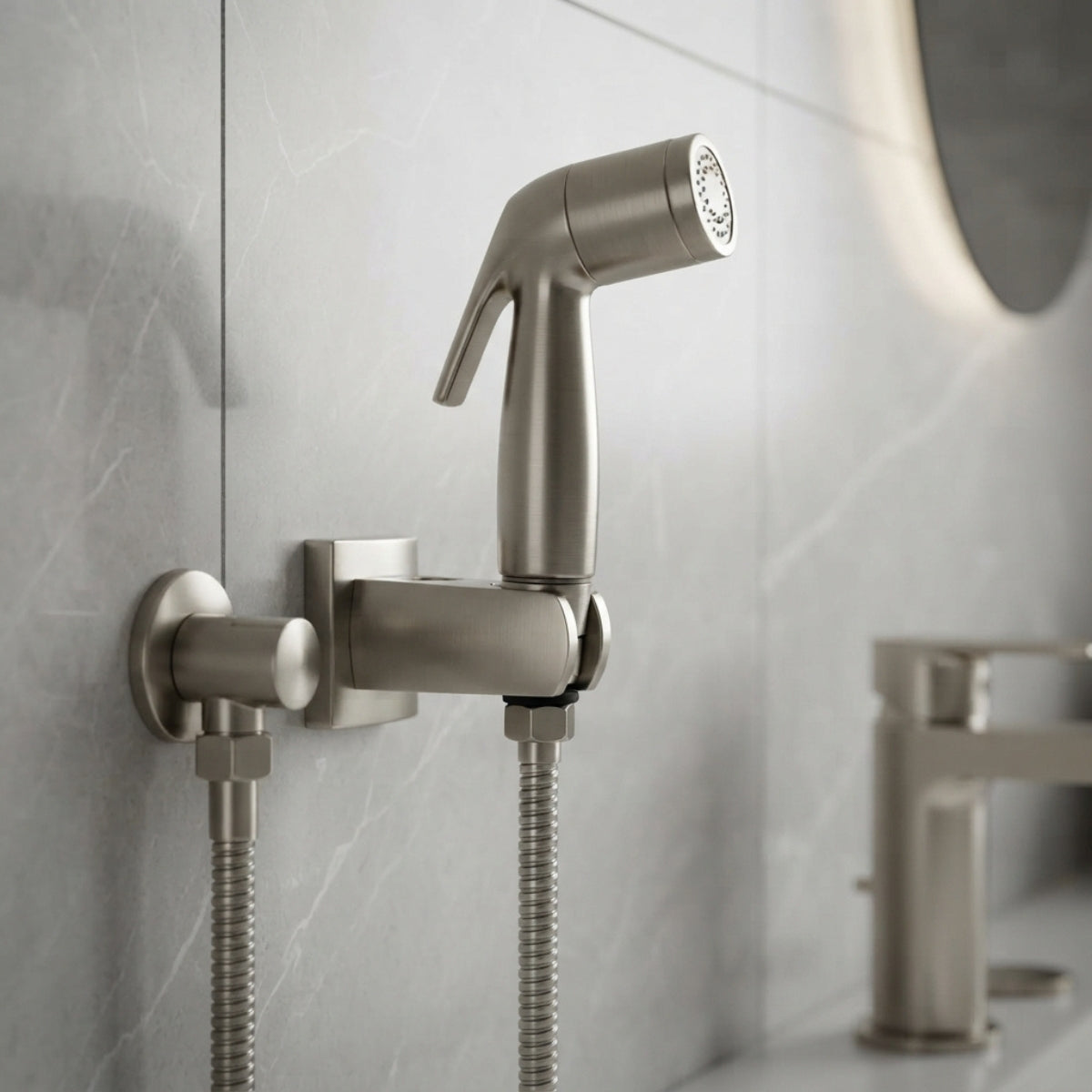Gatilho para Ducha Higiênica Luxo com Suporte Escovado Censi