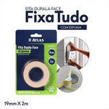 Fita Dupla Face Espuma 19mm x 2m Atlas