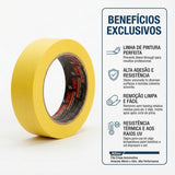 Fita Crepe Automotiva Amarela 48mm x 40m Atlas