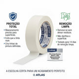 Fita Crepe Branca 48mm x 50m Atlas