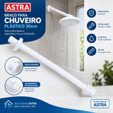 Braço para Chuveiro Plástico 30cm Astra