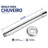 Braço para Chuveiro Alumínio 40cm Astra