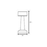Luminária de Mesa LED Jimp Recarregável Branco Taschibra