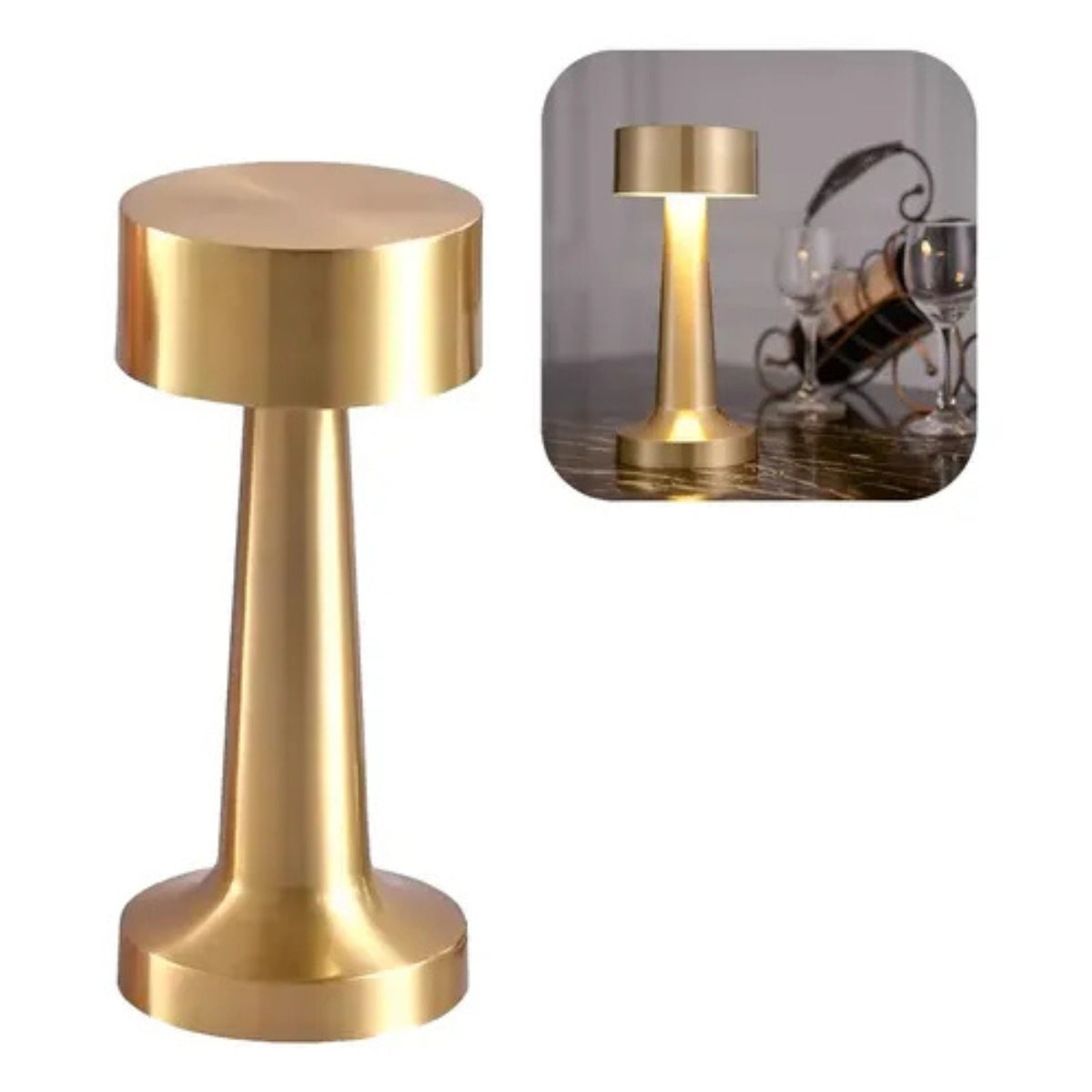Luminária de Mesa LED Jimp Recarregável Ouro Taschibra