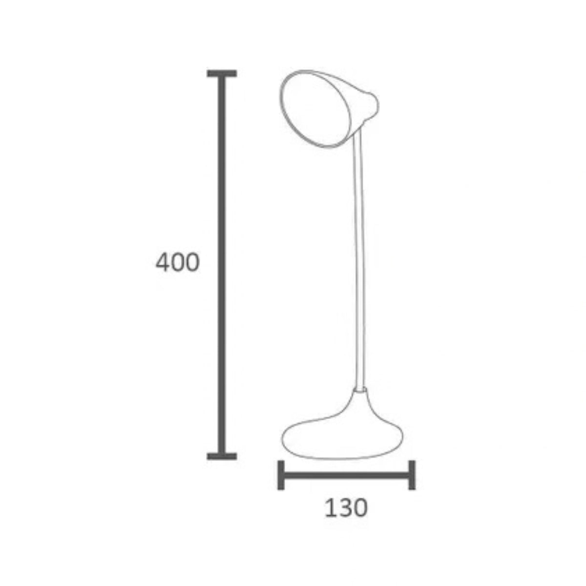 Luminária de Mesa LED Splay Recarregável Preto Taschibra