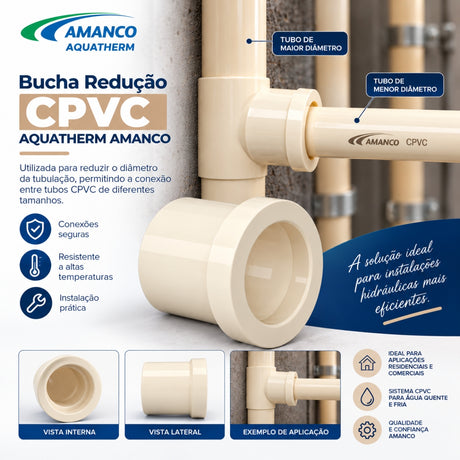Bucha Redução CPVC Aquatherm Amanco - Thony Ferragem