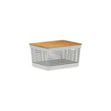 Cesto Organizador Grid  Tampa Bambu 8L  Bege OU