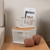 Cesto Organizador Grid  Tampa Bambu 8L  Bege OU