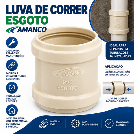 Luva Correr Esgoto Amanco - Thony Ferragem