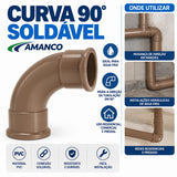 Curva 90° Soldável Amanco