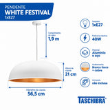 Pendente White Festival 1xE27 Taschibra
