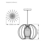 Pendente Monaco 1xe27 Taschibra