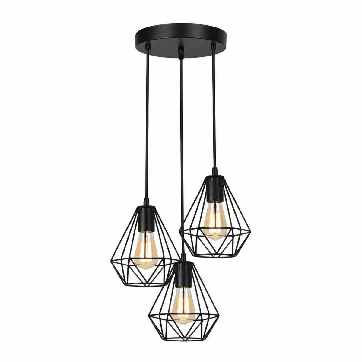 Pendente House 3xE27 Preto Taschibra