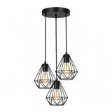 Pendente House 3xE27 Preto Taschibra
