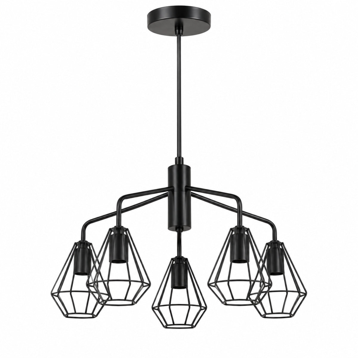 Pendente Gloriosa 5xE14 Preto Taschibra