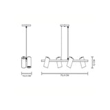 Pendente Foccus 4xE27 Cobre Taschibra