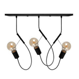 Pendente Bungee 3xE27 Preto Fosco Taschibra