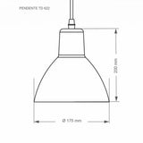 Luminária Pendente TD 622 E27 Preto Taschibra