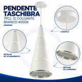 Pendente 4000k Tpcl 12 Colgante Branco Taschibra
